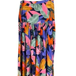 Vibrant A-Line Floral Skirt